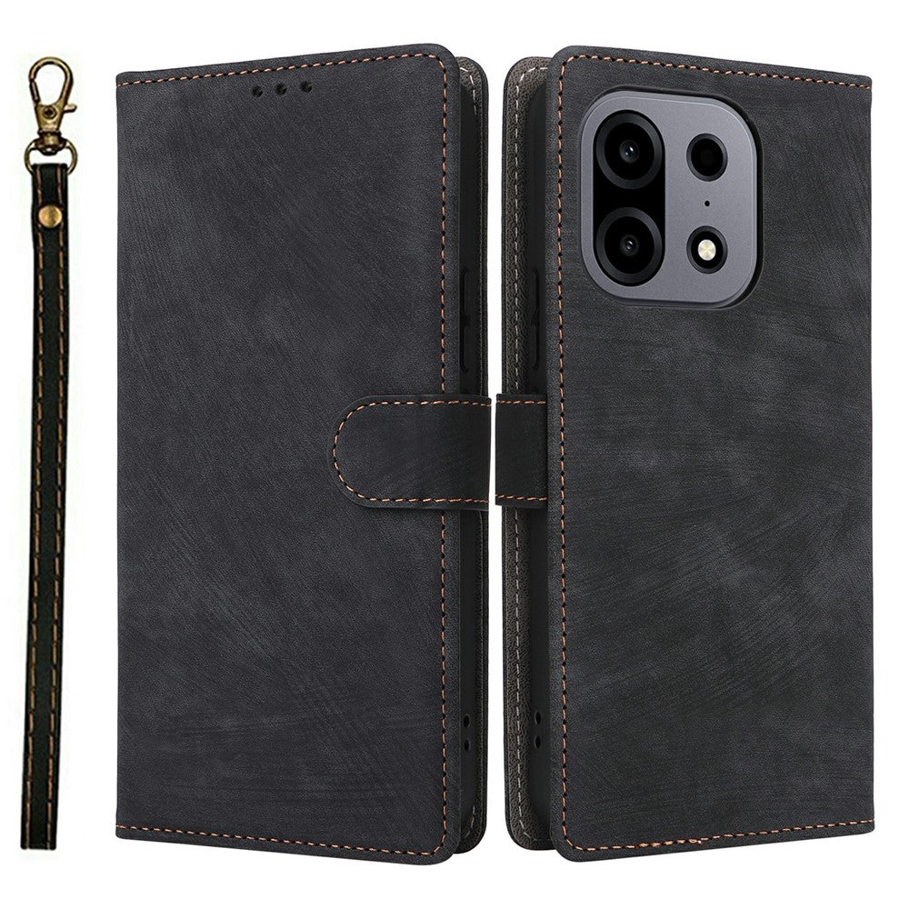 For OnePlus Turbo 6X Pro 5G Wallet Case RFID Blocking PU Leather Phone Cover Stand with Strap