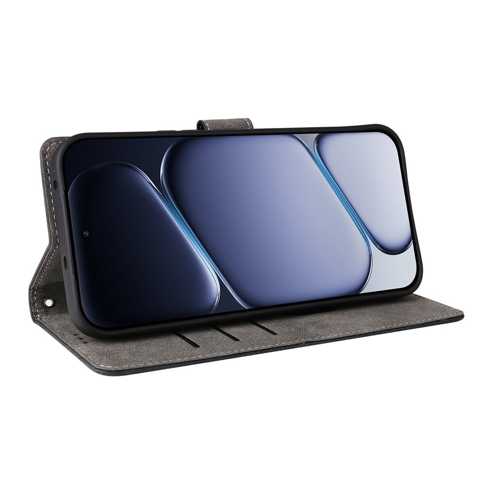 For OnePlus Turbo 6X Pro 5G Wallet Case RFID Blocking PU Leather Phone Cover Stand with Strap