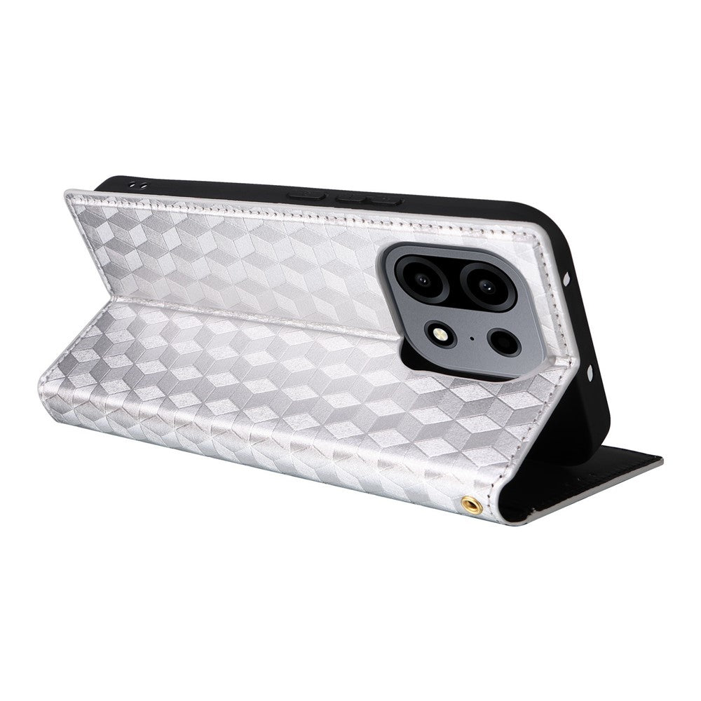 For OnePlus Turbo 6X Pro 5G Case Wallet Rhombus Imprinted PU Leather Phone Cover