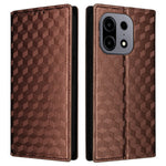 For OnePlus Turbo 6X Pro 5G Case Wallet Rhombus Imprinted PU Leather Phone Cover