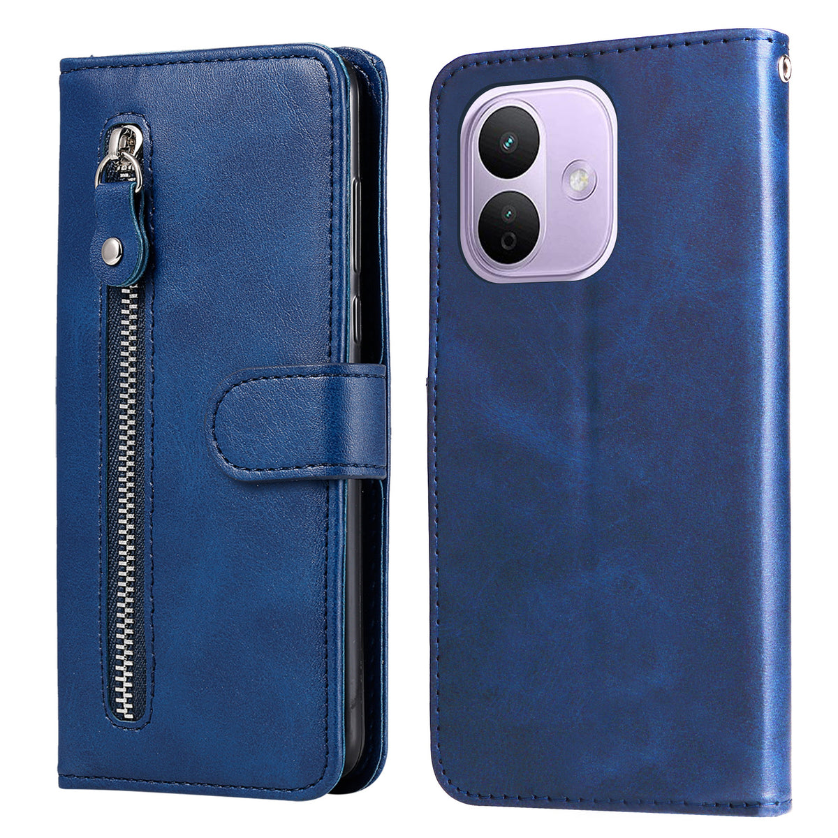 For Xiaomi Redmi Note 17 Pro 5G PU Leather Cases with Zipper Pocket Wallet Phone Cover Stand