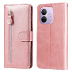 For Xiaomi Redmi Note 17 Pro 5G PU Leather Cases with Zipper Pocket Wallet Phone Cover Stand