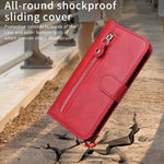 For Xiaomi Redmi Note 17 Pro+ 5G PU Leather Cases with Zipper Pocket Wallet Phone Cover Stand