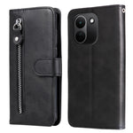 For Xiaomi Redmi Note 17 Pro+ 5G PU Leather Cases with Zipper Pocket Wallet Phone Cover Stand