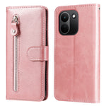 For Xiaomi Redmi Note 17 Pro+ 5G PU Leather Cases with Zipper Pocket Wallet Phone Cover Stand
