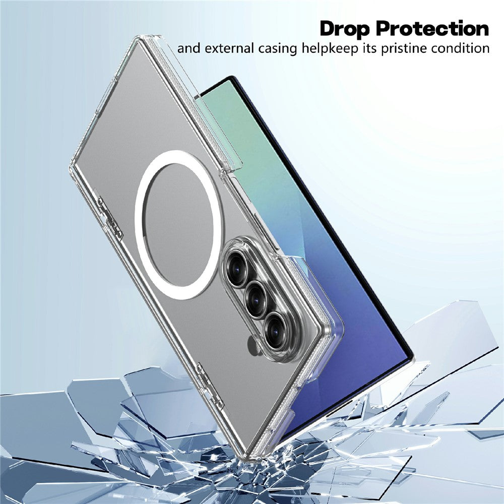 For Samsung Galaxy Z Fold7 5G Magnetic Case Hard PC Dual-Hinge Protection Foldable Phone Cover