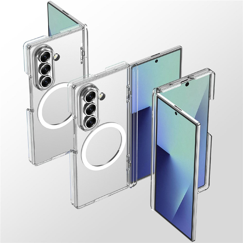 For Samsung Galaxy Z Fold7 5G Magnetic Case Hard PC Dual-Hinge Protection Foldable Phone Cover