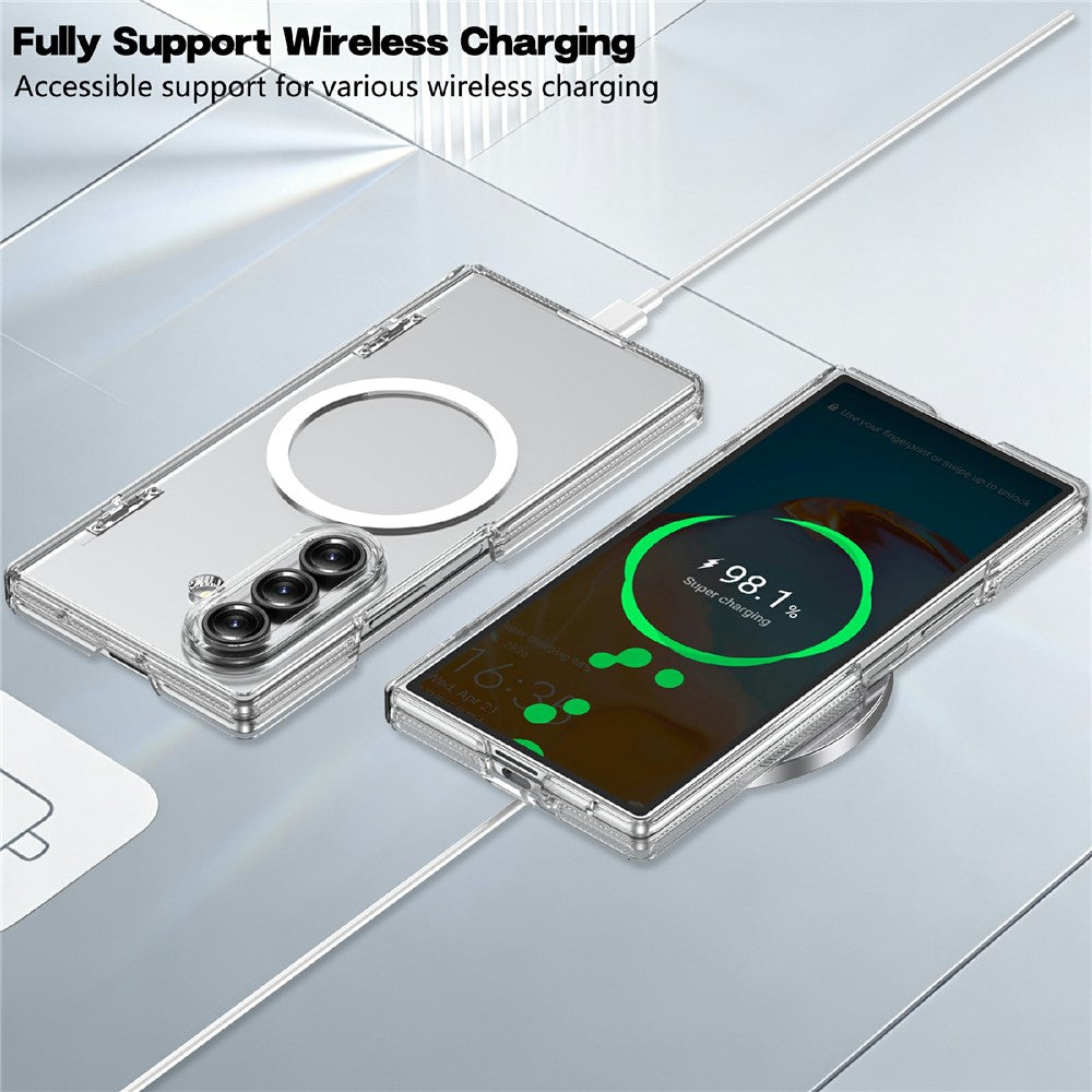 For Samsung Galaxy Z Fold7 5G Magnetic Case Hard PC Dual-Hinge Protection Foldable Phone Cover