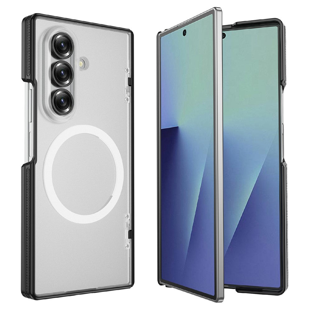 For Samsung Galaxy Z Fold7 5G Magnetic Case Hard PC Dual-Hinge Protection Foldable Phone Cover