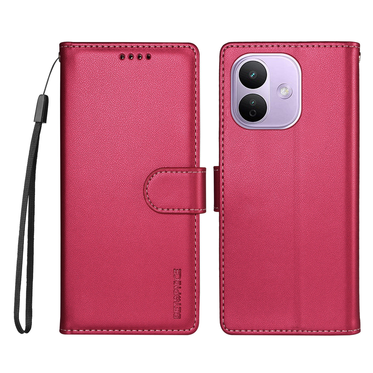 BETOPNICE for Xiaomi Redmi Note 17 Pro 5G 006 Case RFID Blocking Wallet Stand Leather Phone Cover with Wrist Strap