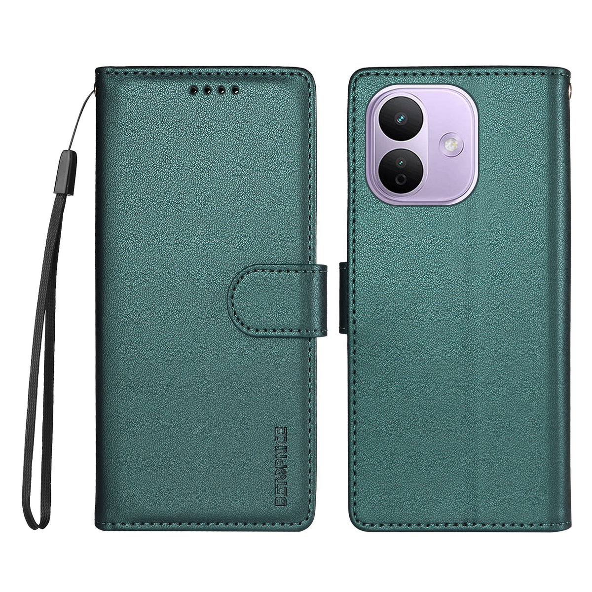 BETOPNICE for Xiaomi Redmi Note 17 Pro 5G 006 Case RFID Blocking Wallet Stand Leather Phone Cover with Wrist Strap
