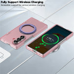 For Samsung Galaxy Z Fold7 5G Case Magnetic Kickstand Dual-Hinge Shockproof PC Phone Cover