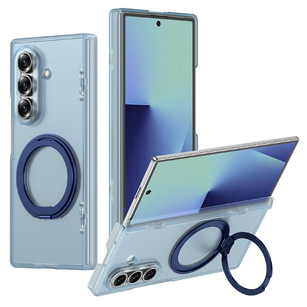 For Samsung Galaxy Z Fold7 5G Case Magnetic Kickstand Dual-Hinge Shockproof PC Phone Cover