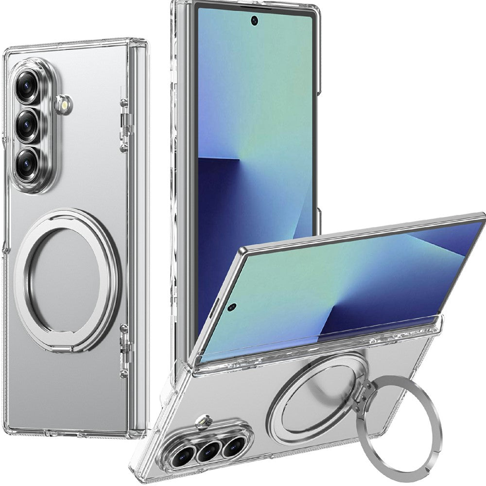 For Samsung Galaxy Z Fold7 5G Case Magnetic Kickstand Dual-Hinge Shockproof PC Phone Cover