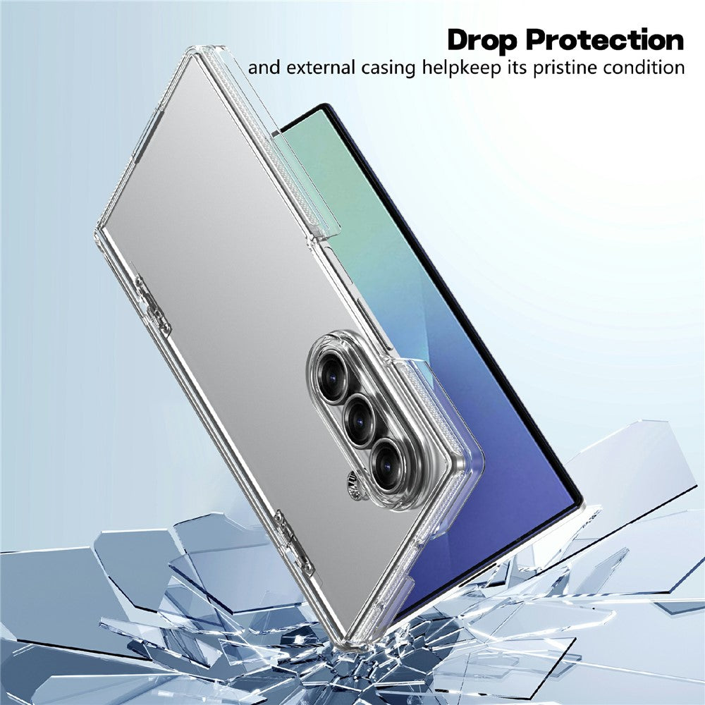 For Samsung Galaxy Z Fold7 5G Case Dual-Hinge Scratch Resistant Hard PC Phone Back Cover
