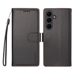 BETOPNICE for Samsung Galaxy S24 FE 006 Case RFID Blocking Wallet Stand Leather Phone Cover with Wrist Strap