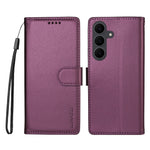 BETOPNICE for Samsung Galaxy S24 FE 006 Case RFID Blocking Wallet Stand Leather Phone Cover with Wrist Strap