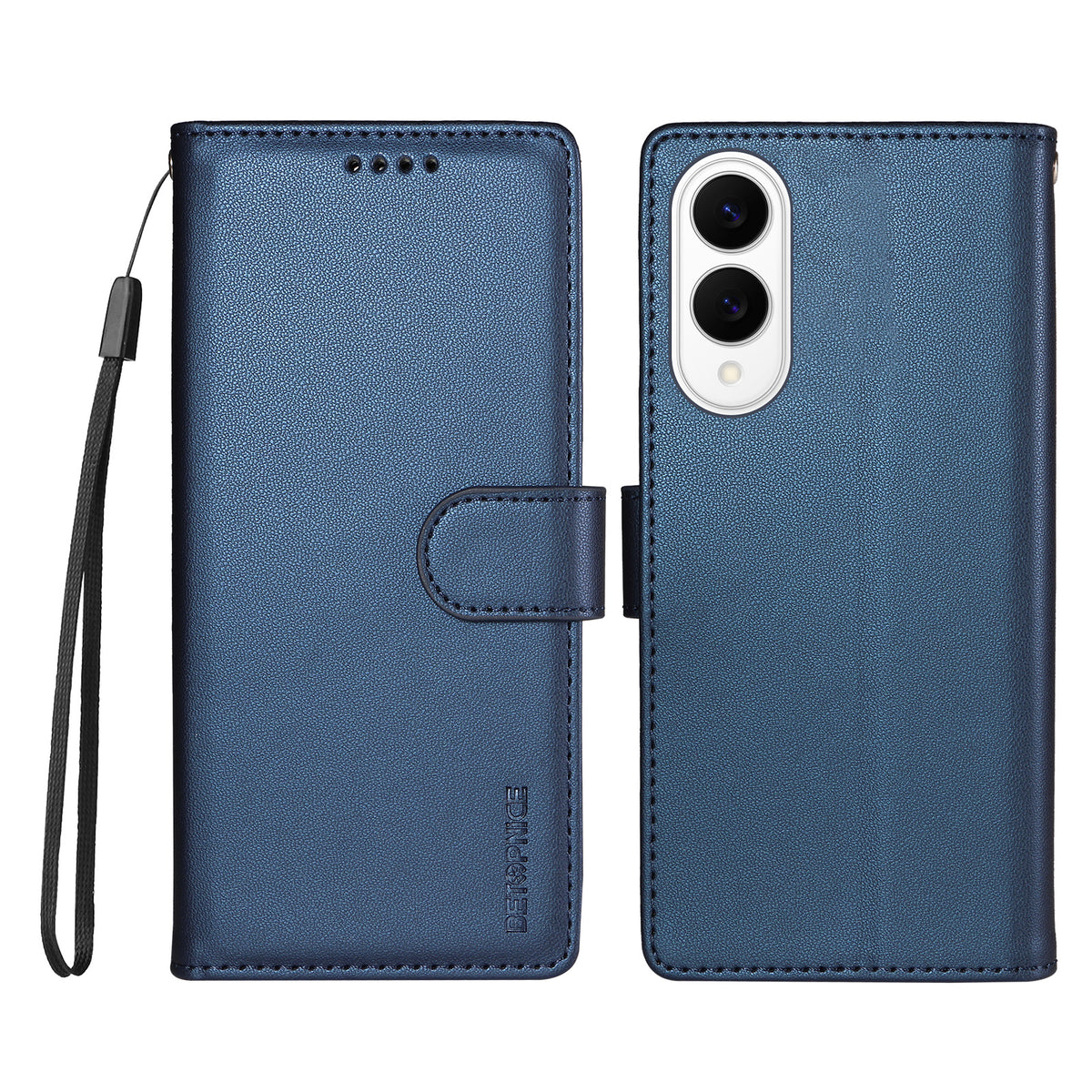 BETOPNICE for Samsung Galaxy S25 Edge 006 Case RFID Blocking Wallet Stand Leather Phone Cover with Wrist Strap