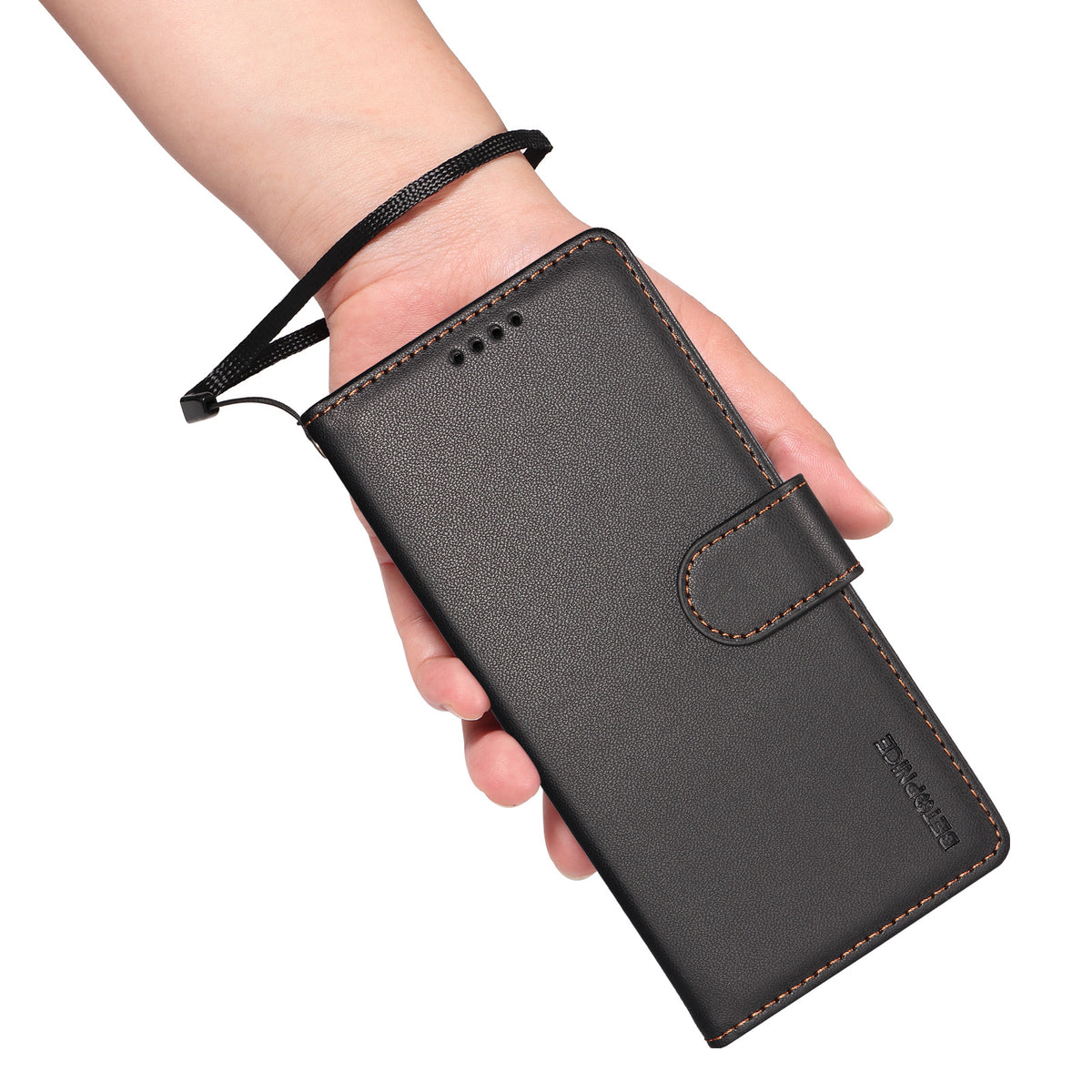 BETOPNICE til Samsung Galaxy S26+ 006 Etui RFID-blokerende pung Stå-funktion Lædertelefoncover med håndrem