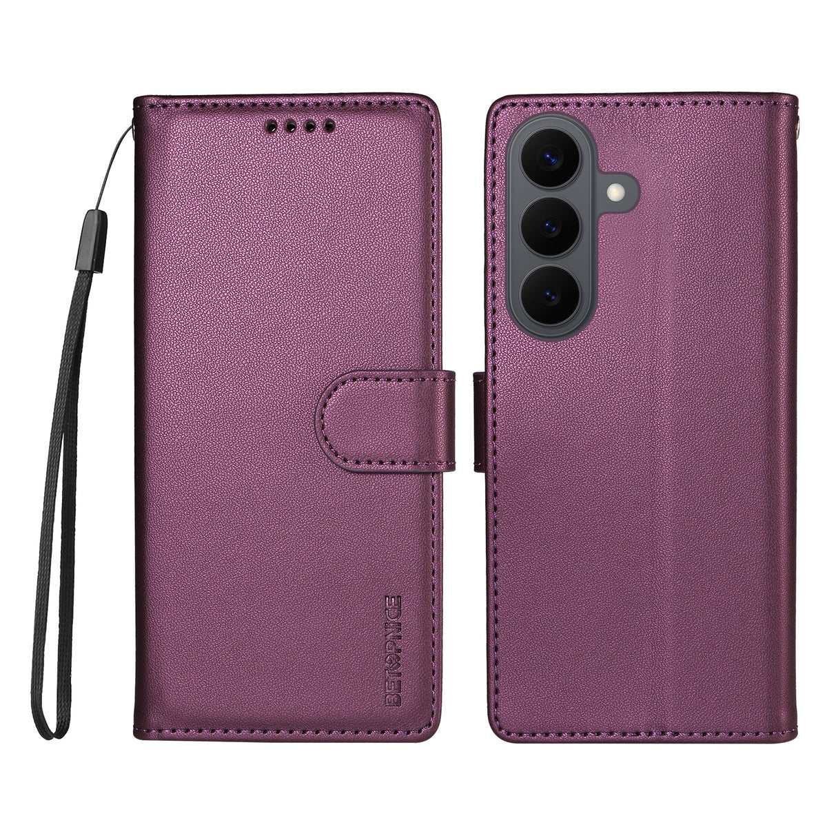 BETOPNICE til Samsung Galaxy S26+ 006 Etui RFID-blokerende pung Stå-funktion Lædertelefoncover med håndrem