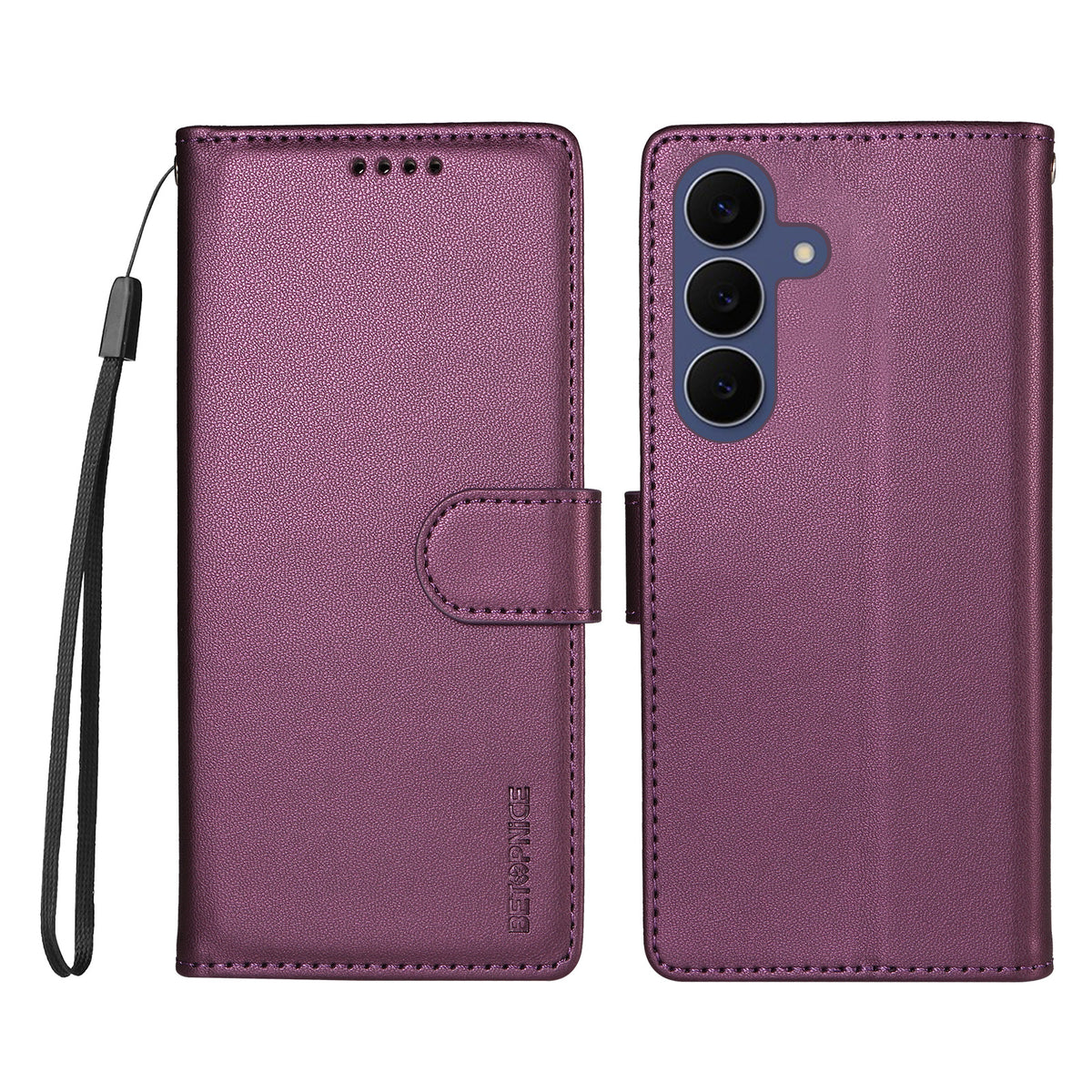 BETOPNICE til Samsung Galaxy S26 FE 006 Cover RFID Blokerende Pung Stand Læder Telefoncover med Håndrem