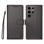 BETOPNICE for Samsung Galaxy S24 Ultra 006 Case RFID Blocking Wallet Stand Leather Phone Cover with Wrist Strap