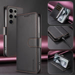 BETOPNICE for Samsung Galaxy S24 Ultra 006 Case RFID Blocking Wallet Stand Leather Phone Cover with Wrist Strap