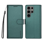 BETOPNICE for Samsung Galaxy S24 Ultra 006 Case RFID Blocking Wallet Stand Leather Phone Cover with Wrist Strap