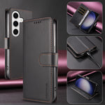 BETOPNICE til Samsung Galaxy S24+ / Galaxy S25+ 006 Cover RFID Blokerende Pung Stand Læder Telefoncover med Håndrem
