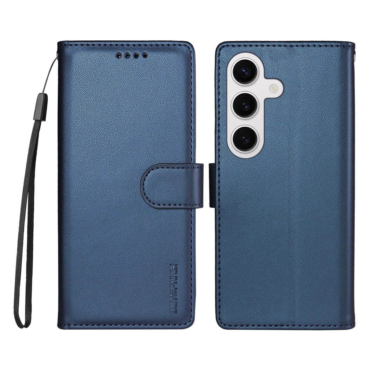 BETOPNICE for Samsung Galaxy S24+ / Galaxy S25+ 006 Case RFID Blocking Wallet Stand Leather Phone Cover with Wrist Strap
