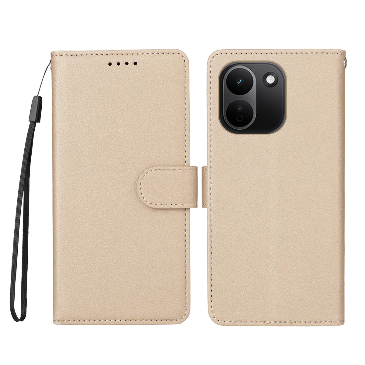 For Xiaomi Redmi Note 17 Pro+ 5G Case RFID Blocking 3 Card Slots PU Leather Phone Cover with Wrist Strap