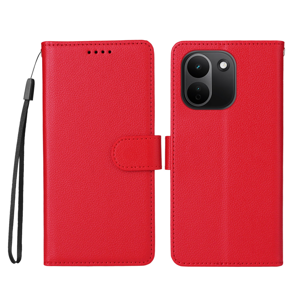 For Xiaomi Redmi Note 17 Pro+ 5G Case RFID Blocking 3 Card Slots PU Leather Phone Cover with Wrist Strap