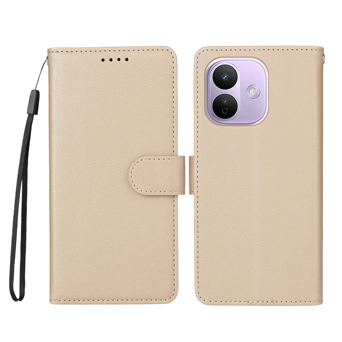 For Xiaomi Redmi Note 17 Pro 5G Case RFID Blocking 3 Card Slots PU Leather Phone Cover with Wrist Strap