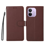 For Xiaomi Redmi Note 17 Pro 5G Case RFID Blocking 3 Card Slots PU Leather Phone Cover with Wrist Strap