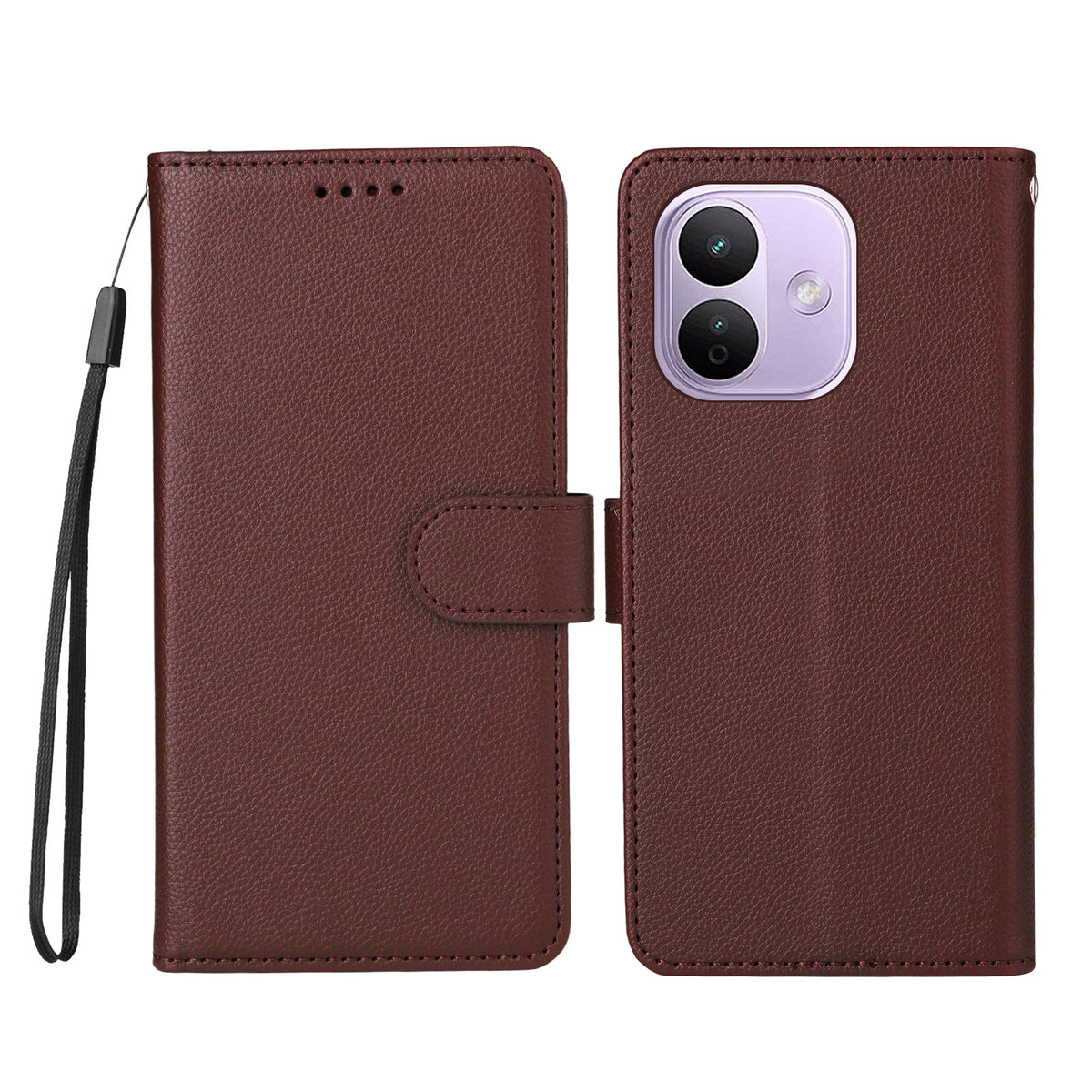 For Xiaomi Redmi Note 17 Pro 5G Case RFID Blocking 3 Card Slots PU Leather Phone Cover with Wrist Strap