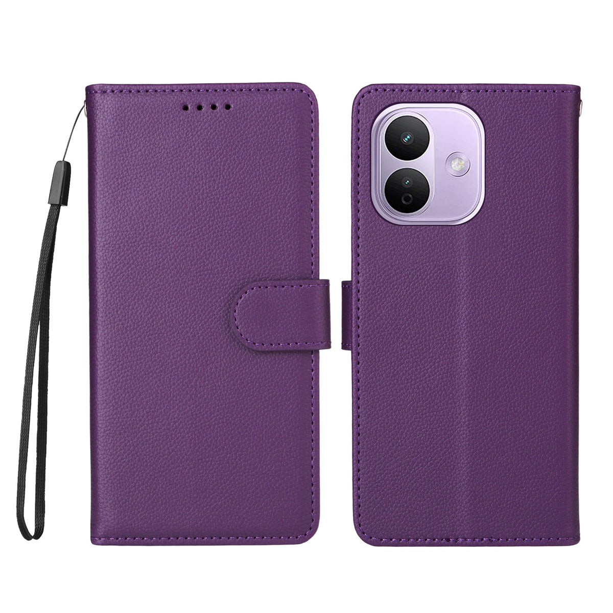 For Xiaomi Redmi Note 17 Pro 5G Case RFID Blocking 3 Card Slots PU Leather Phone Cover with Wrist Strap
