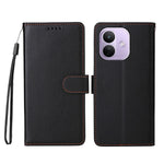 For Xiaomi Redmi Note 17 Pro 5G Case RFID Blocking 3 Card Slots PU Leather Phone Cover with Wrist Strap
