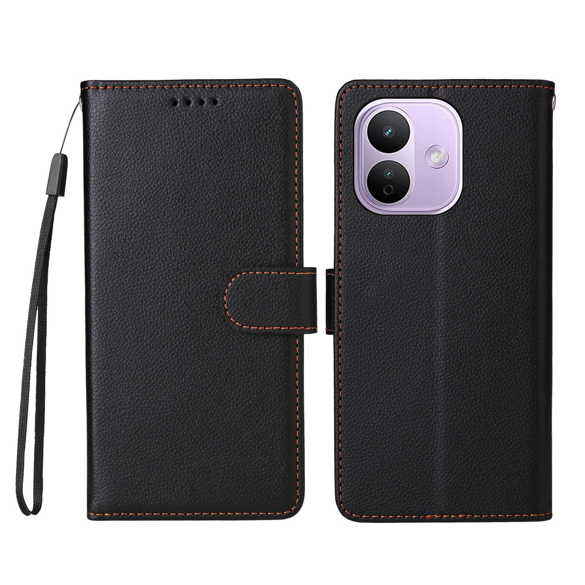 For Xiaomi Redmi Note 17 Pro 5G Case RFID Blocking 3 Card Slots PU Leather Phone Cover with Wrist Strap