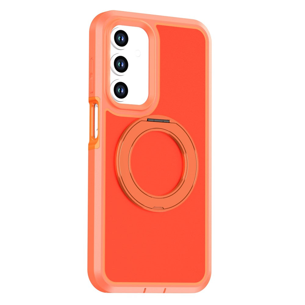 For Samsung Galaxy A27 5G Magnetic Case Rotating Kickstand PC + TPU Anti-Drop Phone Cover