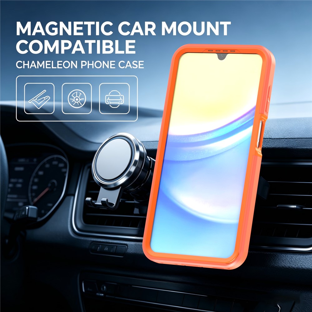 For Samsung Galaxy A27 5G Magnetic Case Rotating Kickstand PC + TPU Anti-Drop Phone Cover