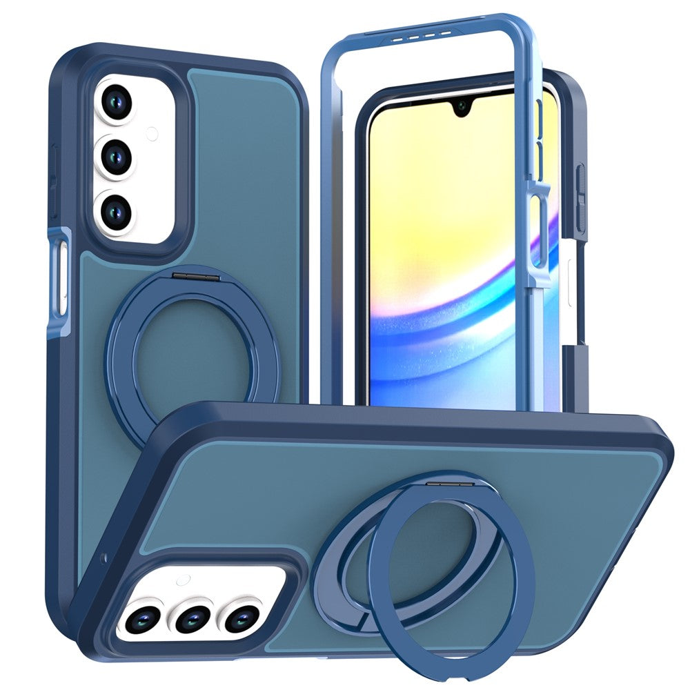 For Samsung Galaxy A27 5G Magnetic Case Rotating Kickstand PC + TPU Anti-Drop Phone Cover