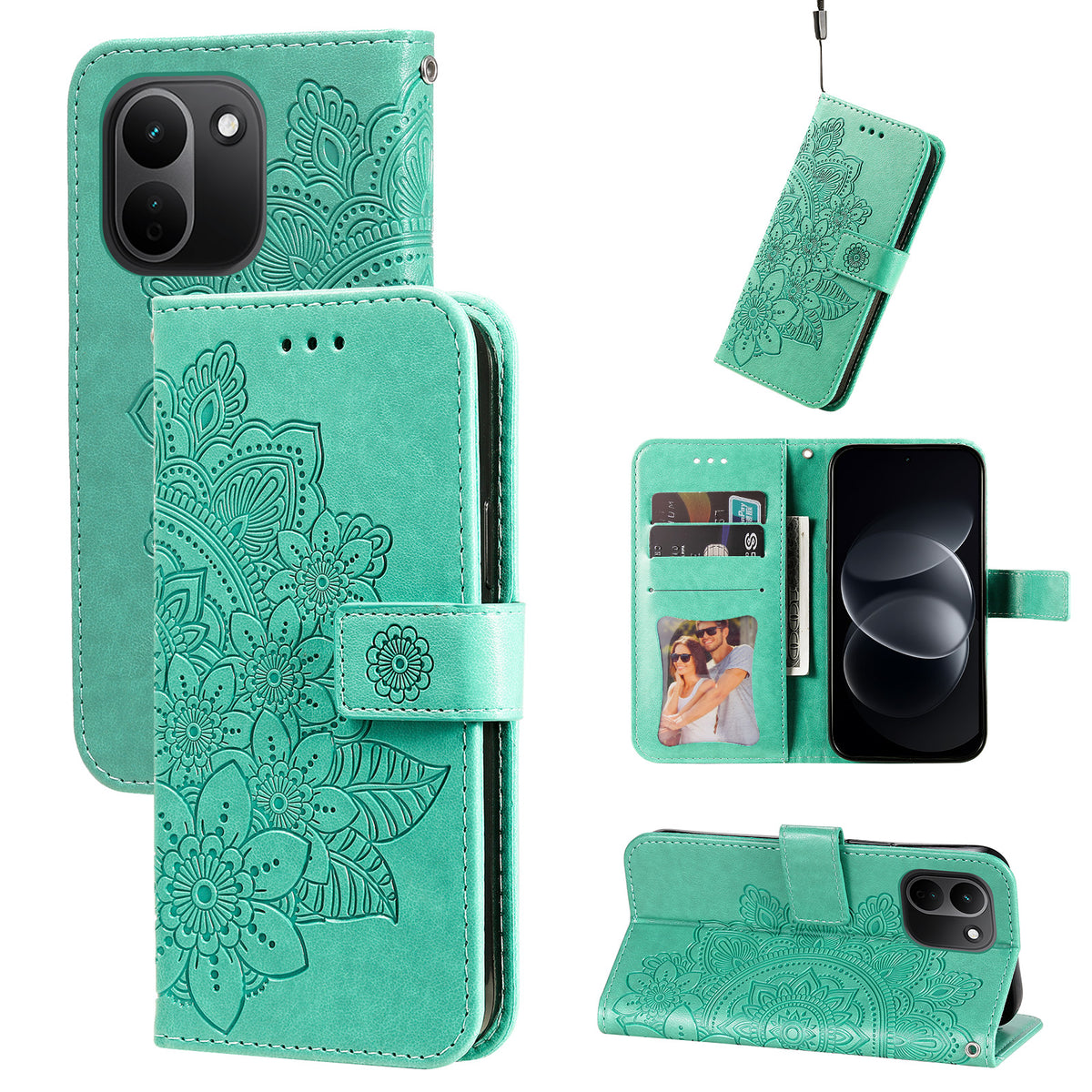 For Xiaomi Redmi Note 17 Pro+ 5G Case Floral Pattern PU Leather Wallet Stand Phone Cover