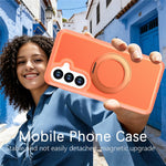 For Samsung Galaxy S26+ Magnetic Case Rotating Kickstand PC + TPU Anti-Drop Phone Cover