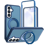 For Samsung Galaxy S26+ Magnetic Case Rotating Kickstand PC + TPU Anti-Drop Phone Cover