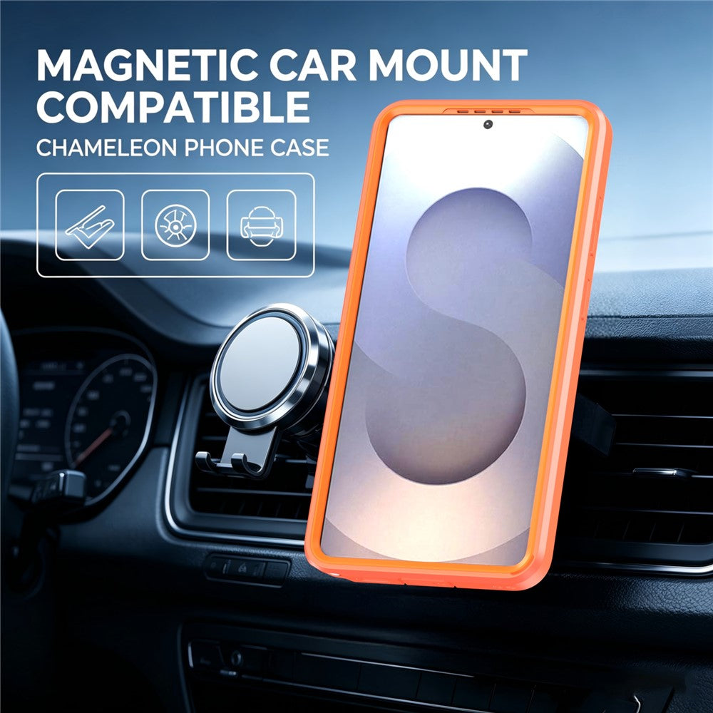 Samsung Galaxy S25 Ultra Magnetiskt Skal Roterande Stativ PC + TPU Fallskyddande Mobilskal