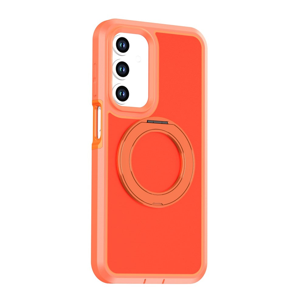 Ultramagnetisk PC + TPU-etui med roterende støttefunktion og faldsikring til Samsung Galaxy S25 FE / Galaxy S26 FE