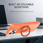 For iPhone 16 Pro Max Magnetic Case Rotating Kickstand PC + TPU Anti-Drop Phone Cover