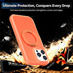 For iPhone 16 Pro Max Magnetic Case Rotating Kickstand PC + TPU Anti-Drop Phone Cover