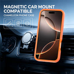For iPhone 16 Pro Max Magnetic Case Rotating Kickstand PC + TPU Anti-Drop Phone Cover