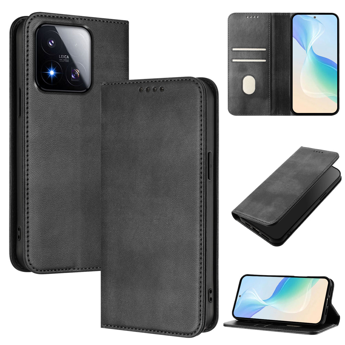 For Xiaomi 17 Max Wallet Cases Retro Texture RFID Blocking Leather Phone Cover